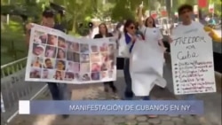 Manifestaciones de cubanos en Nueva York Manifestaciones de cubanos en Nueva York