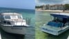 Embarcación en la que viajaban los cuatro balseros cubanos que fueron detenidos.
