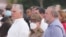 De der. a izq. Díaz-Canel, Raúl Castro y el primer ministro Manuel Marrero.
