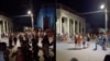 Protestas en la noche del 10 de octubre, en Caibarién. (Captura de video/Facebook).