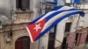 La bandera cubana flota en la calle Damas 955, en La Habana Vieja, sede del Movimiento San Isidro. (Facebook/Anamely Ramos)