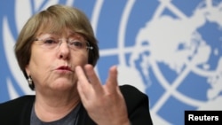 La Comisionada de Derechos Humanos de Naciones Unidas, Michelle Bachelet.