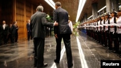 Barack Obama y Raúl Castro el 21 de marzo en La Habana de 2016. REUTERS/Carlos Barria