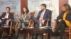 De izq. a der., Moisés Rendón, Rosa M. Payá, David Smolansky y Miriam Kornblith.