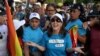 Mariela Castro en una conga celebrada el 12 de mayo de 2018.