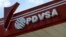 Logotipo de PDVSA, empresa del petróleo en Venezuela.