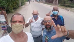 Líder opositor José Díaz Silva muy delgado, pero firme Líder opositor José Díaz Silva muy delgado, pero firme