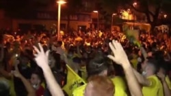 Celebración multitudinaria en las calles de Villarreal Celebración multitudinaria en las calles de Villarreal