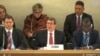 El canciller cubano Bruno Rodríguez presentó en Ginebra el Informe Nacional de Cuba al III Ciclo del Examen Periódico Universal del Consejo de DDHH de la ONU, en el 2018.
