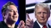 El director ejecutivo de Tesla, Elon Musk, hablando en la 27.a Conferencia Global anual del Instituto Milken en el Beverly Hilton y Donald Trump, expresidente de EE.UU.