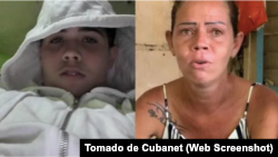Jonathan Torres Farrat (der.) y su madre, Bárbara Farrat Guillén, en un conjunto de fotografías tomadas de redes sociales.